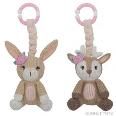 Whimsical Stroller Toys Fawn and Bunny